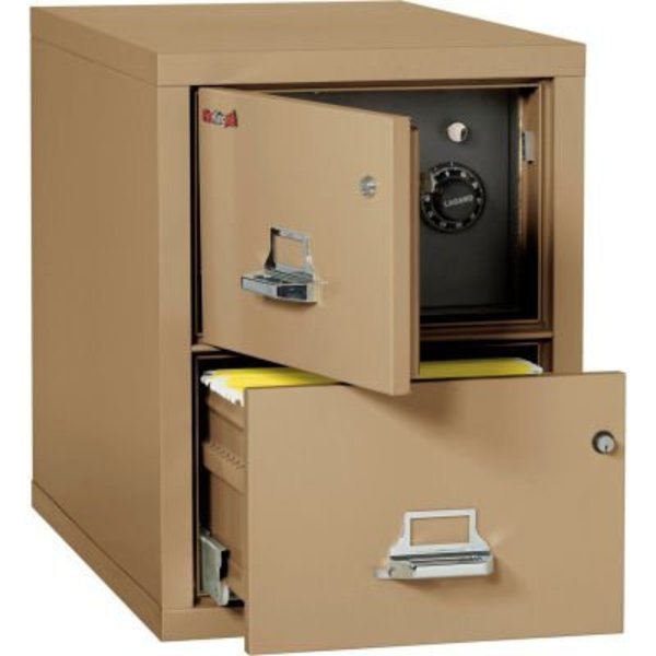 Fire King Fireking Fireproof 2 Drawer Vertical Safe-In-File Legal 20-13/16"Wx31-9/16"Dx27-3/4"H Sand 2-2131-CSASF